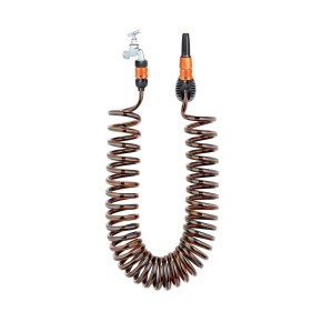 Tubo Estensibile Acqua 3/4 per Innaffiare Parete Muro Spirale Flessibile Lancia