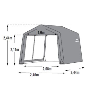 Gazebo Capanno in PVC Gazebo Ricovero per Attrezzi da Giardino Box Capannone 2