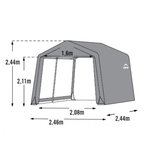 Gazebo Capanno in PVC Gazebo Ricovero per Attrezzi da Giardino Box Capannone