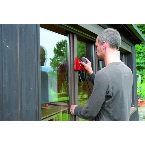 Einhell Levigatrice Angolare Palmare Mouse con Aspiratore Triangolare per Legno