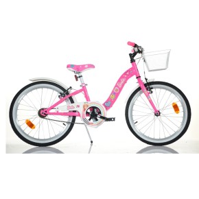 Bicicletta Barbie Ruota 20 Pollici 6 7 8 anni Cavalletto Bambina Cestino Bimba
