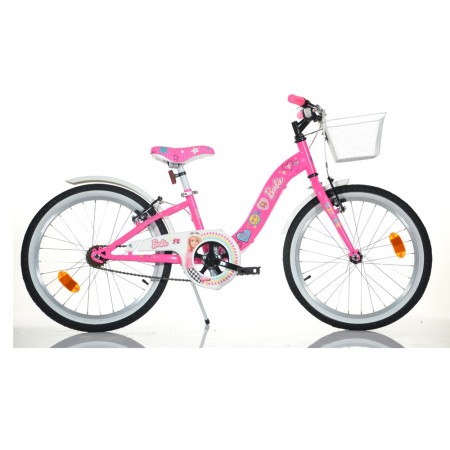 Bicicletta Barbie Ruota 20 Pollici 6 7 8 anni Cavalletto Bambina Cestino Bimba