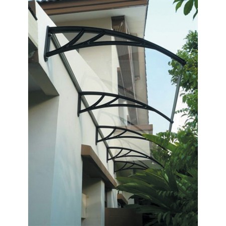 Pensilina Tettoia 150x100 Policarbonato Trasparente Porta Finestra Alveolare