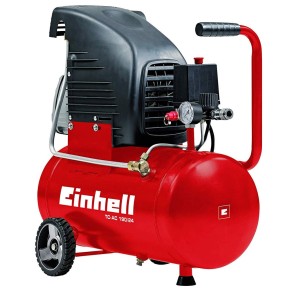 Compressore Aria Einhell 24 Lt Litri Compatto Manometro Elettrico Ruote Valvola 