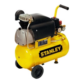 Compressore Aria Stanley 24 Lt Litri Compatto Manometro Elettrico Ruote Valvola 