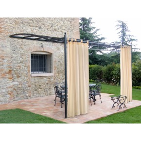 Tenda a Bretella per Gazebo Pergola Arredamento Paravento Telo Parasole Esterno