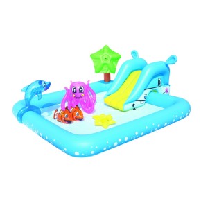 Parco Giochi Acquatico 239x206x86 Gioco Piscina Gonfiabile con Scivolo Bambini  2