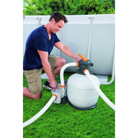 Pompa Filtro per Piscine Esterne a Sabbia Filtraggio 6813 Litri Acqua Bestway