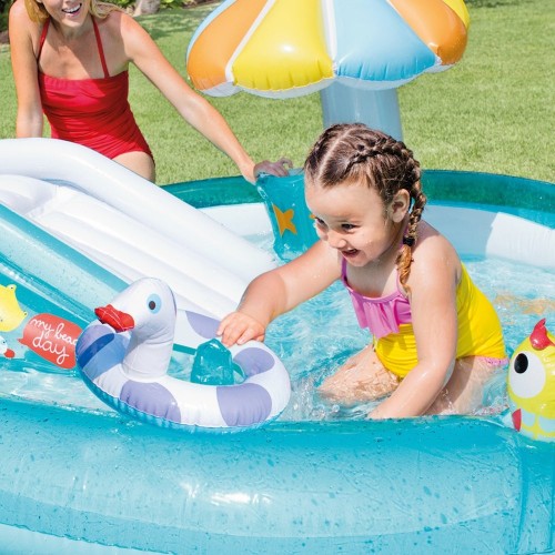 Piscina con Scivolo Alligatore per Bambini Intex Gonfiabile Gioco da Giardino