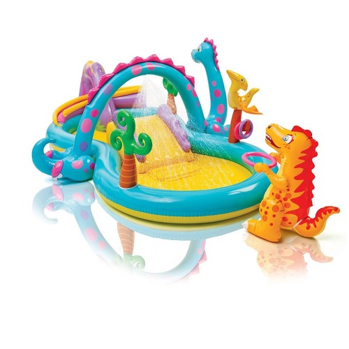 Piscina con Scivolo Parco per Bambini Intex Gonfiabile con Palline da Giardino