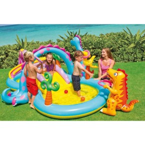 Piscina con Scivolo Parco per Bambini Intex Gonfiabile con Palline da Giardino