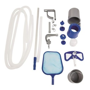 Kit Pulizia Asta Retino Spazzola Skimmer Tubo 32 Aspiratore Fondo Acqua Piscina 2