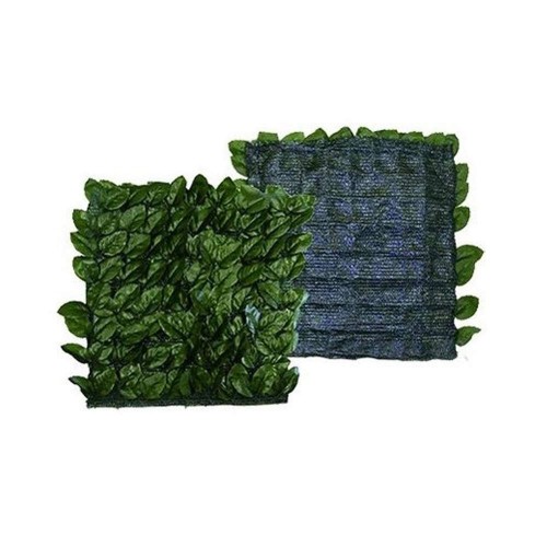 Siepe Sempreverde 1x20 Artificiale Lauro con Rete Ombreggiante Giardino Balcone