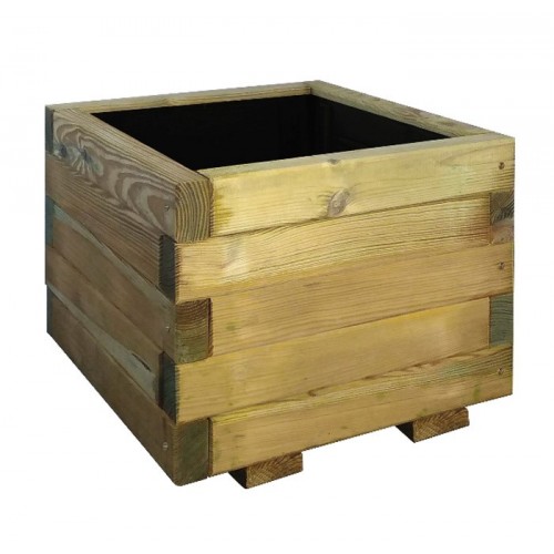 Fioriera in Legno 40x40 Quadrata Vaso Cassetta Balcone Arredo Giardino Portavaso