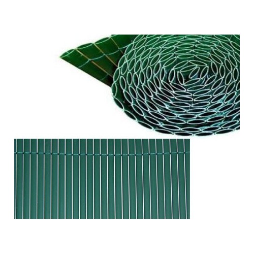 2 Arella Doppia in Bamboo PVC Recinzione 3x2 Ombreggiante Verde Plastica