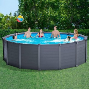 Piscina Fuori Terra Da Esterno 478x124 Intex Acciaio Filtro Giardino Rotonda  2
