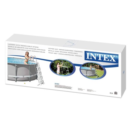 Intex Scaletta 4 Gradini 122 cm per Piscina Sicurezza Bambini Fuoriterra Esterno