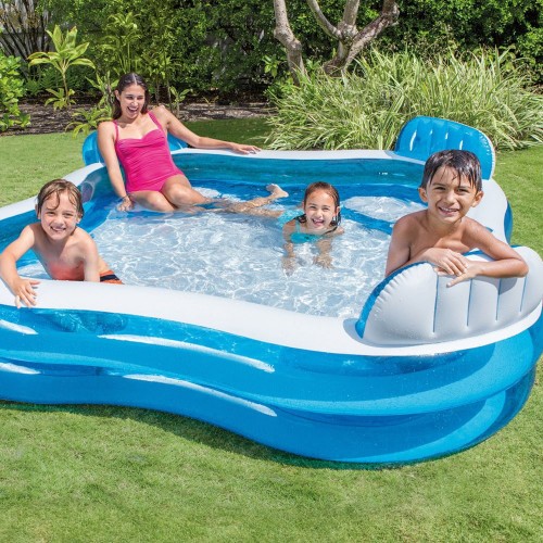 Intex Piscina Gonfiabile per Bambini Quadrata Giardino Fuoriterra da Esterno