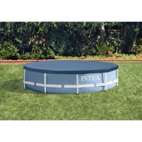 Telo Copri Piscina Rotonda 305 cm Frame Steel Copertura Protezione Intex Corde 2