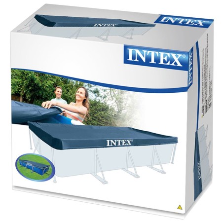 Telo per Piscina Frame 460x226 Rettangolare Polietilene Intex Copertura Esterno