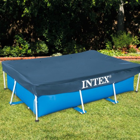 Telo per Piscina Frame 460x226 Rettangolare Polietilene Intex Copertura Esterno