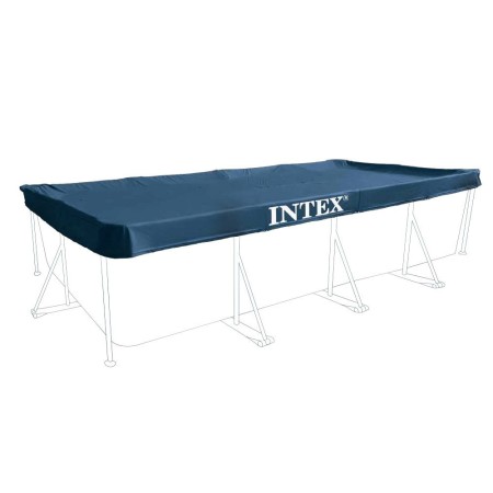 Telo per Piscina Frame 460x226 Rettangolare Polietilene Intex Copertura Esterno