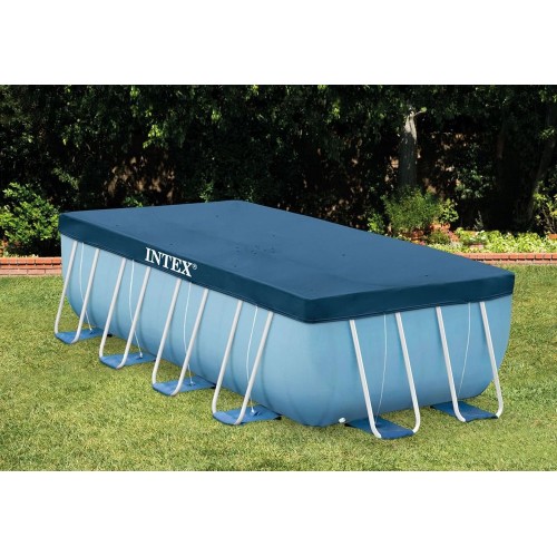 Telo Copri Piscina 400x200 cm Frame Rettangolare Fuoriterra Intex Copertura