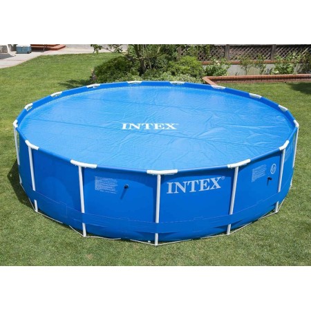 Telo Termico Copri Piscina 366 cm Rotonda Copertura Autoportante Intex Frame