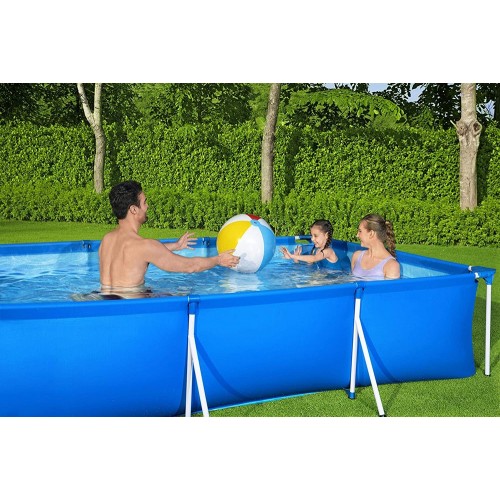 Piscina Rettangolare Steel Pro Frame 300x200 Fuoriterra Senza Pompa Filtro Bimbi