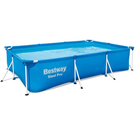 Piscina Rettangolare Steel Pro Frame 300x200 Fuoriterra Senza Pompa Filtro Bimbi