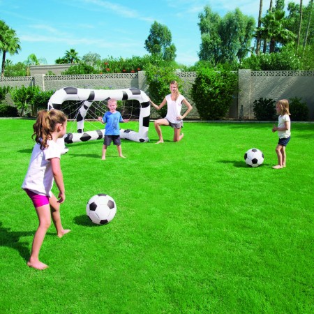 Porta Gonfiabile Calcio 2 Palloni Inclusi Gioco per tutti Giardino Mare Spiaggia