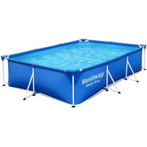 Piscina Rettangolare Steel Pro Frame 300x200 Fuoriterra Senza Pompa Filtro Bimbi
