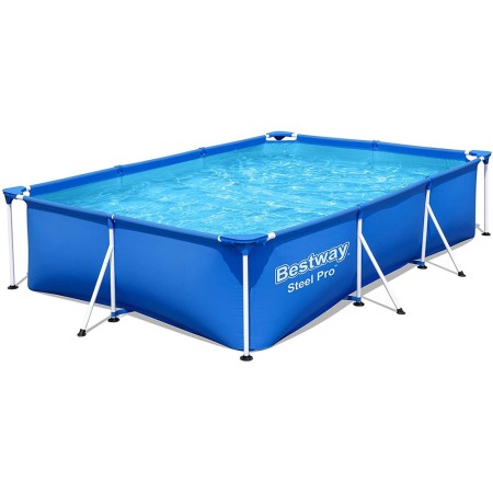 Piscina Rettangolare Steel Pro Frame 300x200 Fuoriterra Senza Pompa Filtro Bimbi