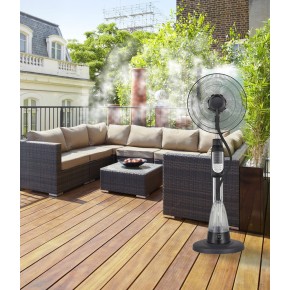 Ventilatore Oscillante a Piantana con Nebulizzatore Telecomando Acqua Elettrico 2