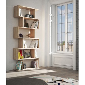 Mobile Libreria 80 Rovere Venato Ripiani Design a Giorno Parete Modulare Studio