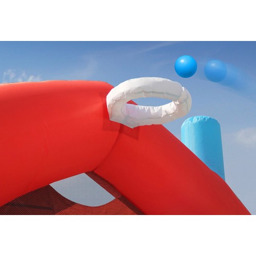 Castello Gonfiabile per Bambini Tappeto con Scivolo Feste Compleanno Motore Aria