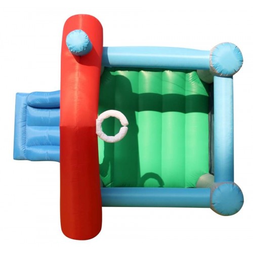 Castello Gonfiabile per Bambini Tappeto con Scivolo Feste Compleanno Motore Aria
