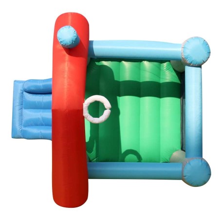Castello Gonfiabile per Bambini Tappeto con Scivolo Feste Compleanno Motore Aria