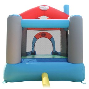 Castello Gonfiabile per Bambini Tappeto con Scivolo Feste Compleanno Motore Aria 2