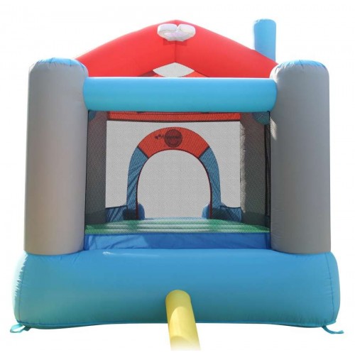 Castello Gonfiabile per Bambini Tappeto con Scivolo Feste Compleanno Motore Aria