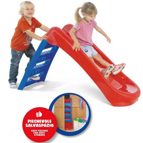 Scivolo per Bambini Pieghevole 3 Gradini in Plastica Scaletta Giardino Esterno