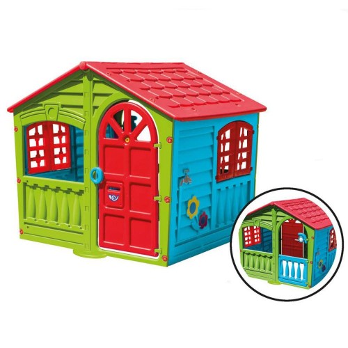 Casetta per Bambini da Giardino in Resina Plastica Gioco Bimbi Esterno Interno