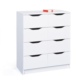 Mobiletto Cassettiera 80 cm Bianca 8 Cassetti Mobile Settimino Armadio Comodino 2