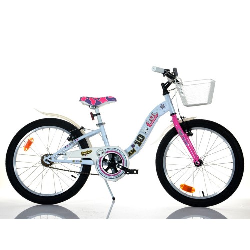 Bicicletta LOL Surprice Ruota 20 Pollici Bambina Bici Cavalletto Cestino Bimba
