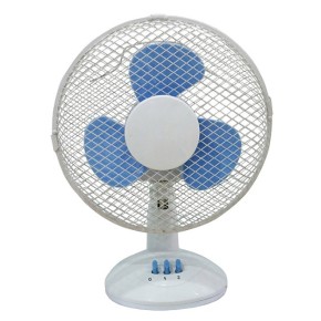 Ventilatore Elettrico da Tavolo Oscillante da Pavimento 2 Velocita Pale Bianco