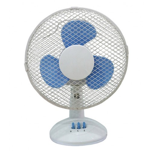 Ventilatore Elettrico da Tavolo Oscillante da Pavimento 2 Velocita Pale Bianco