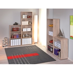 Libreria Legno 60 Rovere Moderna Alta Stretta Mensole Scaffali Ufficio Cameretta 2