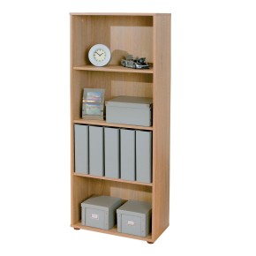 Libreria Legno 60 Rovere Moderna Alta Stretta Mensole Scaffali Ufficio Cameretta