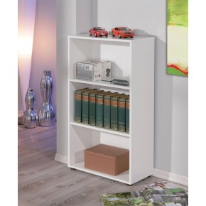 Libreria Bianca in Legno 60 Moderna Scaffali Mensole Parete Salotto Cameretta 2