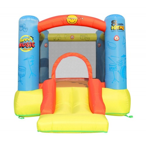 Gonfiabile per Bambini Interattivo Musica con Scivolo Gioco Castello Gonfiatore